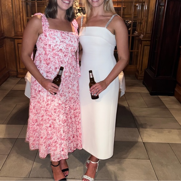 David Koma Crystal Embellished Flame-Strap Midi Dress size 8 - Picture 4 of 5